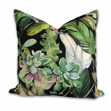 Load image into Gallery viewer, Gardens Wild on Black Scatter Cushion Cover
