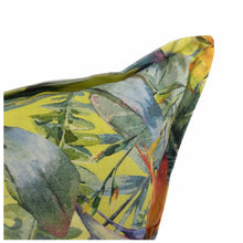 Load image into Gallery viewer, Tropical Floral on Yellow Scatter Cushion Cover