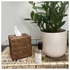 Rattan Square Tissue Holder