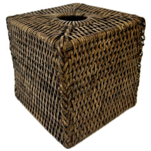 Load image into Gallery viewer, Rattan Square Tissue Holder
