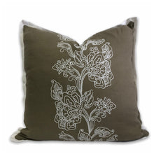 Load image into Gallery viewer, Hand Embroidered Natural Linen Scatter Cushion Cover
