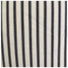 Load image into Gallery viewer, Black Ticking Stripe Scatter with Black Velvet Piping
