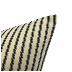 Black Ticking Stripe Scatter Cushion Cover