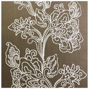 Hand Embroidered Natural Linen Scatter Cushion Cover