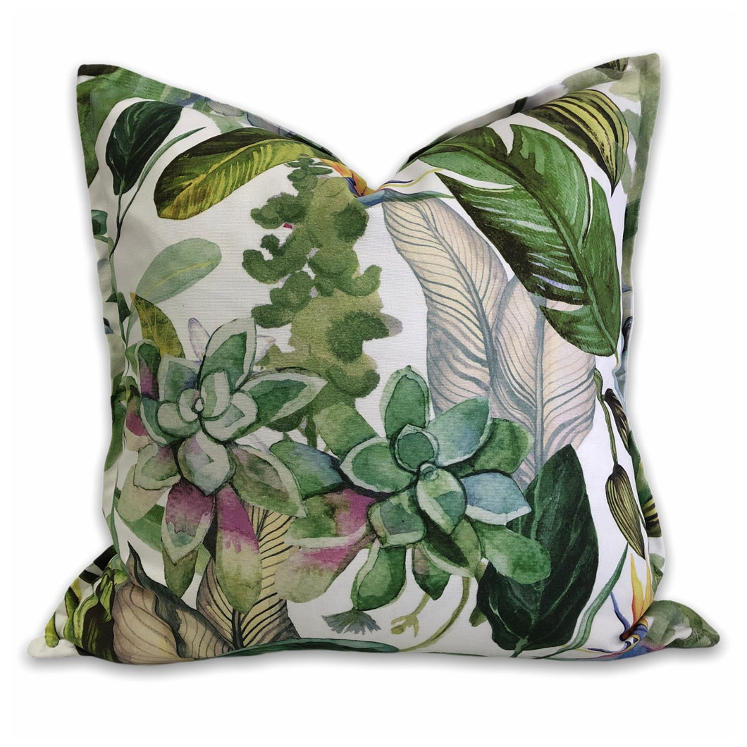 Gardens Wild on White Scatter Cushion Cover