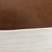 Load image into Gallery viewer, Linen &amp; Leather Scatter Cushion Cover
