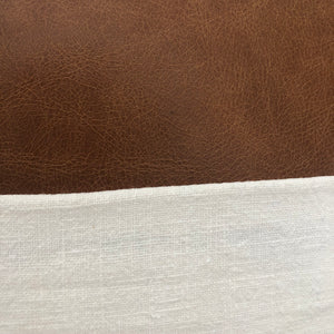 Linen & Leather Scatter Cushion Cover