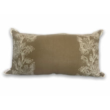 Load image into Gallery viewer, Large Rectangular Hand Embroidered Natural Linen Scatter Cushion Cover
