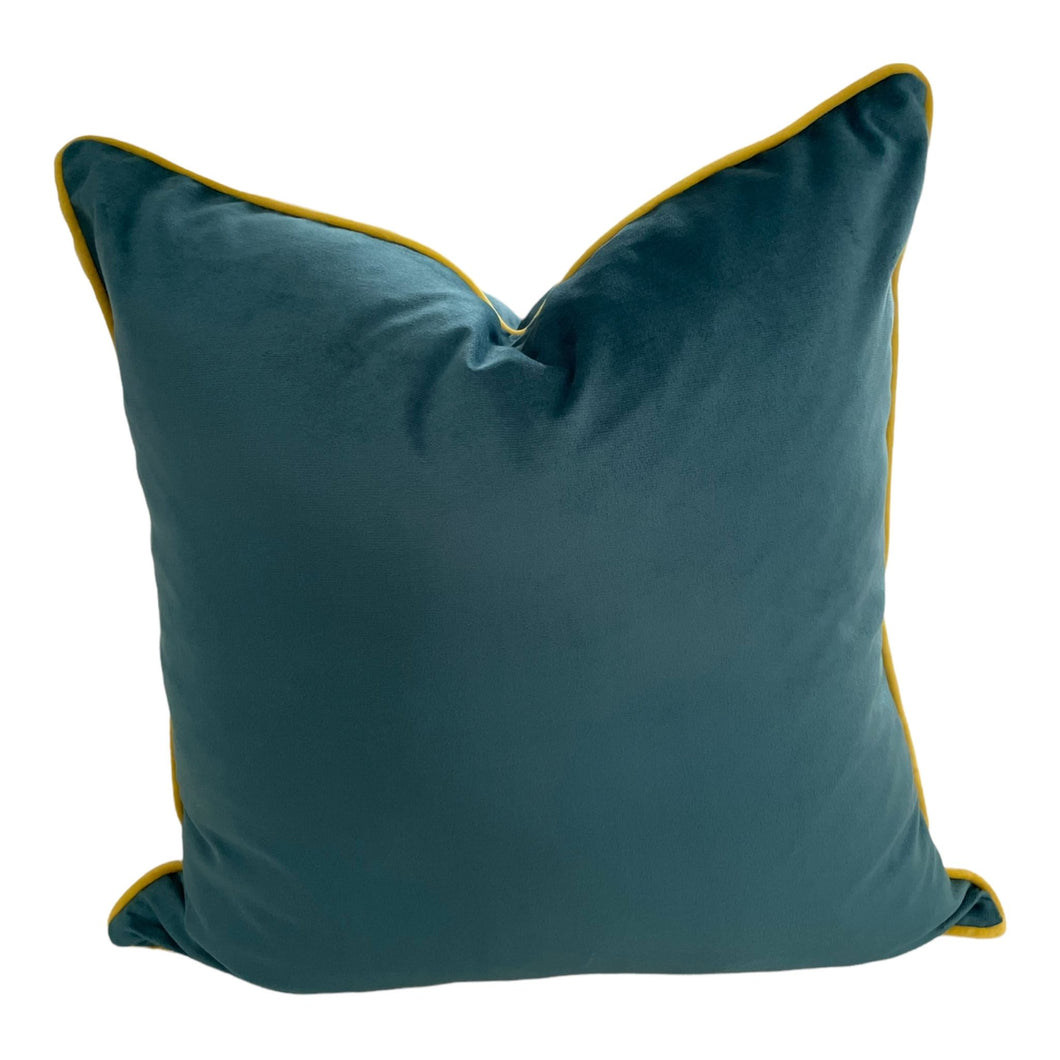 Turquoise with Sunrise contrast piping